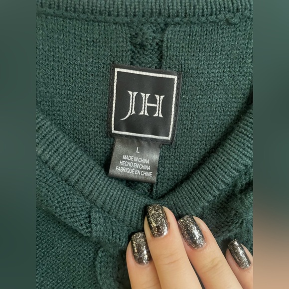 Large JH Green Sweater Dress - Picture 3 of 3